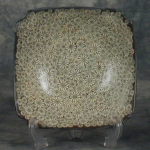Chrysanthemum Brown Porcelain Plate