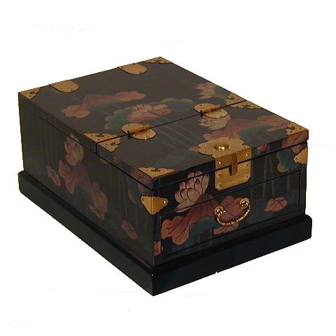 Black Floral Cosmetic Box