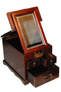 Three Drawer Cosmetic Box - open