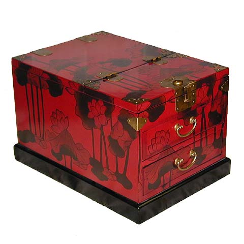 Red Two Drawer Cosmetic Box