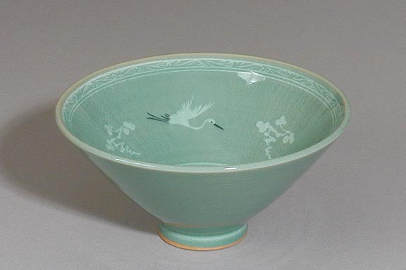 Crane & Cloud Centerpiece Bowl