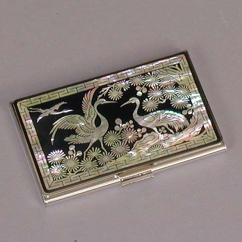 Flying Cranes Business Card Case