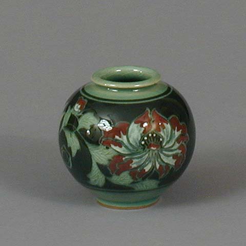 Miniature Dark Peony Jar