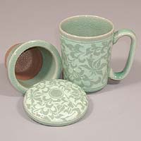 Arabesque Peonies Teacup - Open