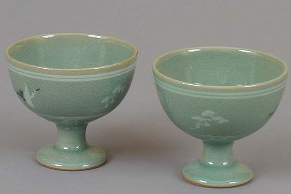 Crane and Cloud Wine Cups