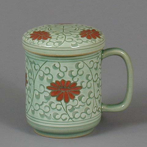 Red Chrysanthemums Teacup