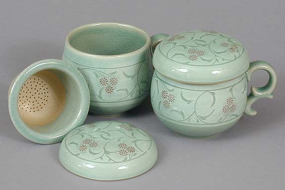 Light Floral Cup Set