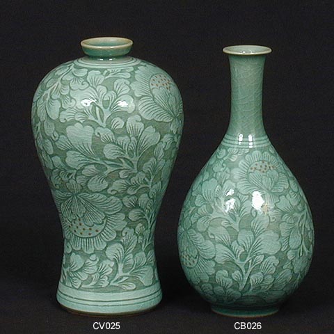 White Lotus Vase & Bottle