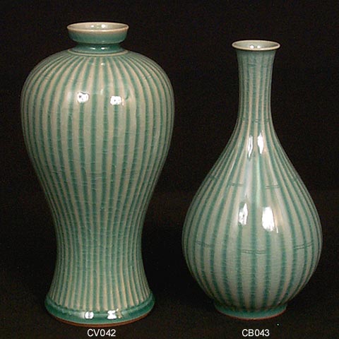 Bamboo Pattern Vase & Bottle