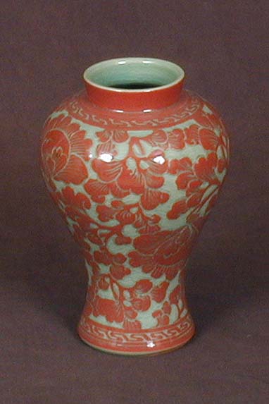 Red Lotus Vase