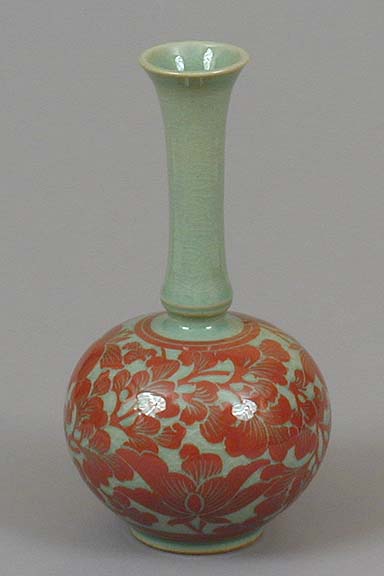 Red Lotus Genie Vase