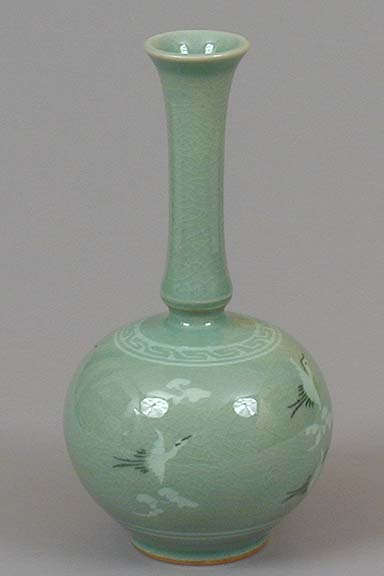 Crane and Cloud Genie Vase