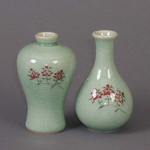 Peony Branch Vase & Bottle