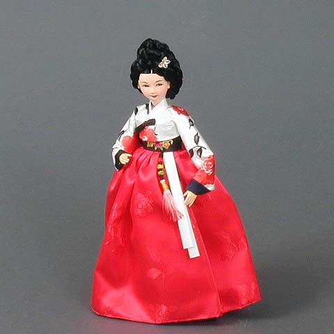 Court Lady Doll (white & red dress)