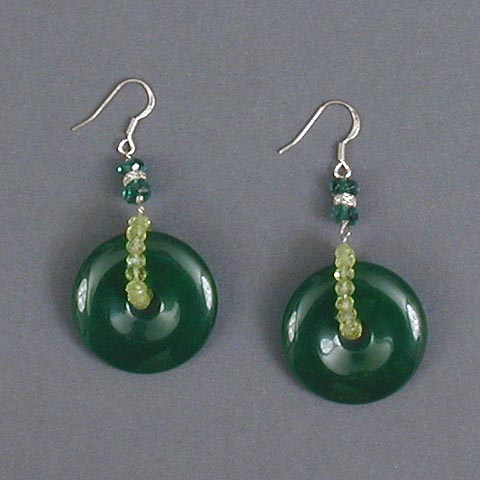 Jade Disc Earrings