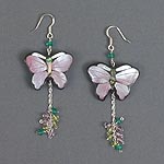 Butterflies on a Flower Earrings $45