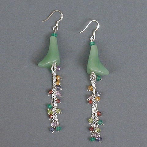 Agate Flower Earrings