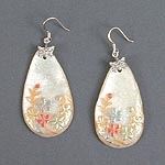 Floral Mother of Pearl Earrings $34