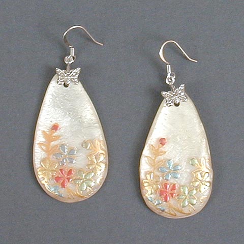 Floral Mother of Pearl Earrings