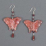 Inca Rose Butterfly Earrings $45