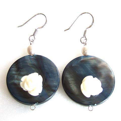 Coral Flower Earrings