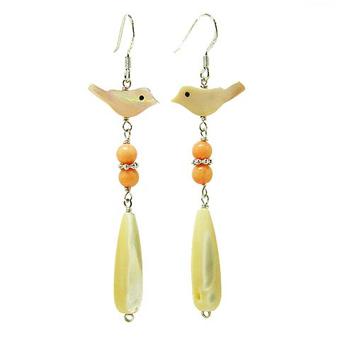 Mother of Pearl Sparrow Earrings