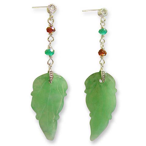 Jade Leaves Earrings