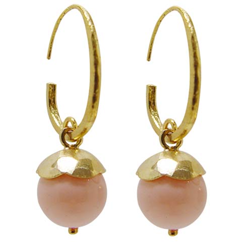 Rose Quartz Bellflower Earrings