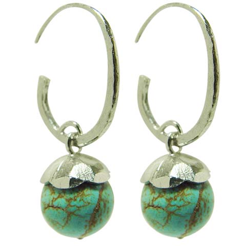 Turquoise Bellflower Earrings