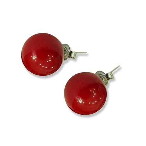 Red Coral Point Earrings
