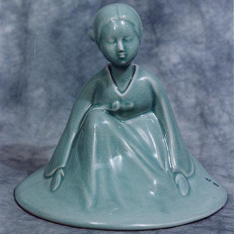 Celadon Kneeling Lady