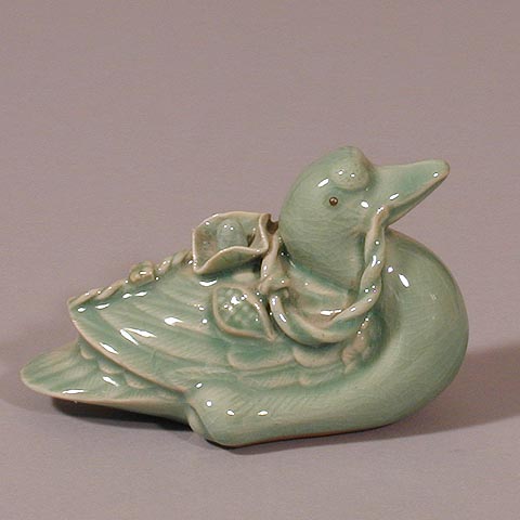Traditional Celadon Duck Figurine