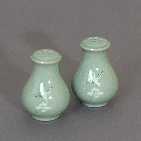 Celadon Salt & Pepper Shakers