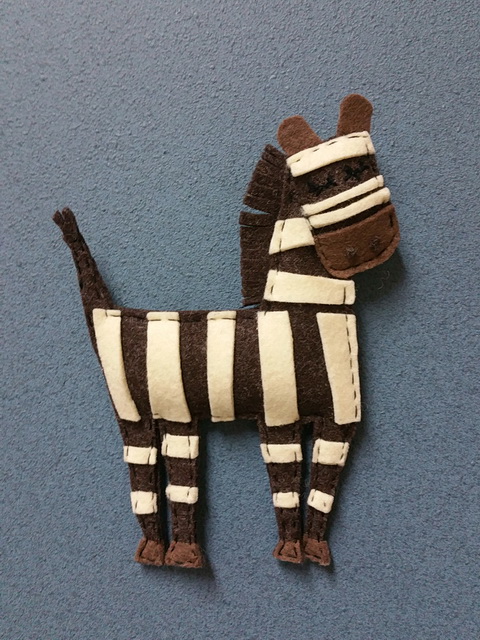 Felt Zebra