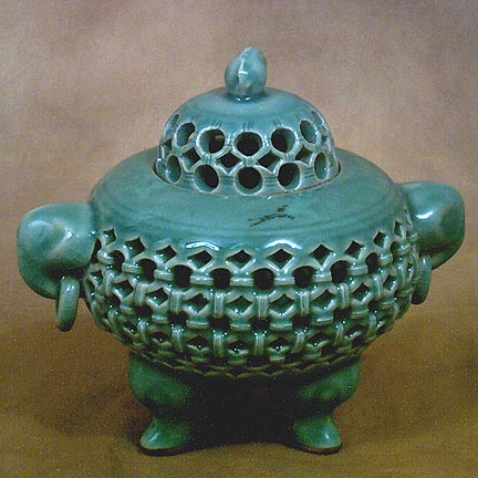 Open-work & Elephants Incense Burner