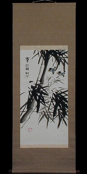 Sparrows in Bamboo 2