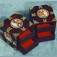 White Swans Jewelry Box - Open