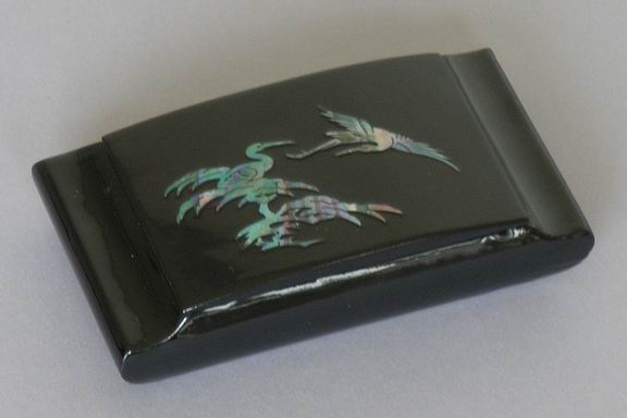 Black Lacquered Cranes Box
