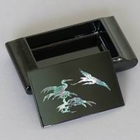 Black Lacquered Cranes Box-open