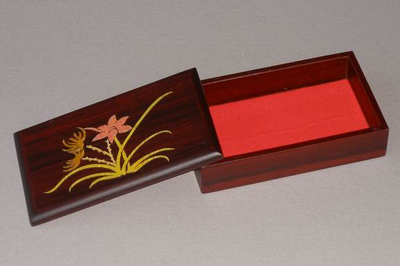  Wild Orchids Lacquered Box