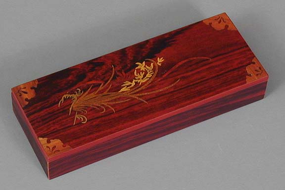 Inlaid Orchid Lacquered Box