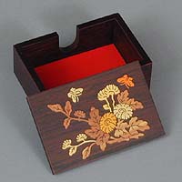 Chrysanthemums Business Card Case - open