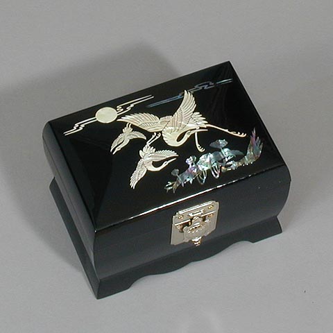 Turtle Flying Cranes Music Box