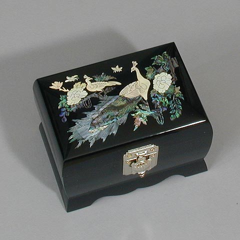 Turtle Peacocks Music Box