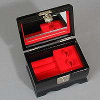 Turtle Plum Blossoms Music Box - Open