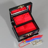 Small Peacocks Music Box - Open