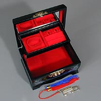 Large Cranes Music Box - Open