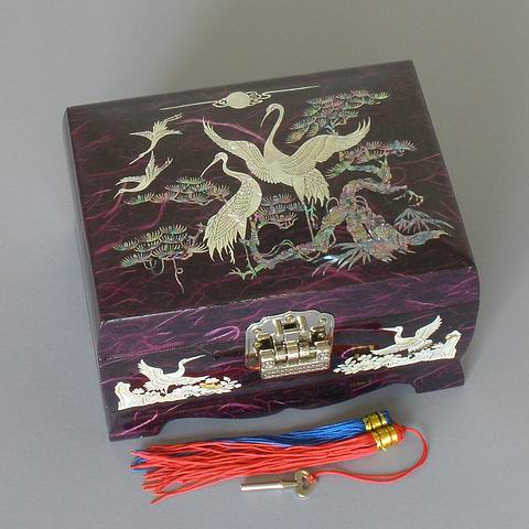Purple Cranes Music Box