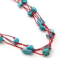 Knotted Turquoise Necklace $50