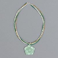 Rose of Sharon Agate Pendant - full view